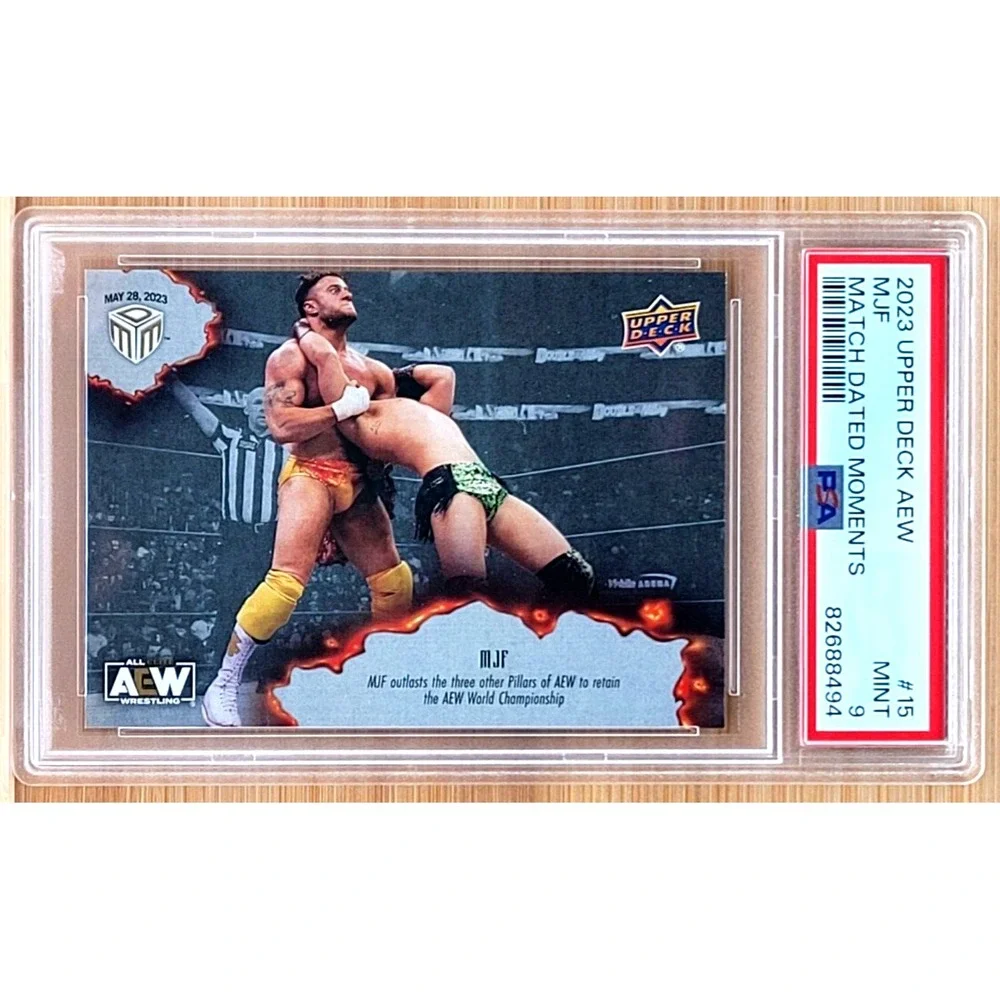 2023 UPPER DECK AEW MATCH DATED MOMENTS MJF SILVER #15 PSA 9 WWE AEW‎